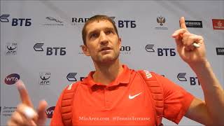 Максим Мирный после завоевания 50-го парного титула в карьере в Москве 22.10.17