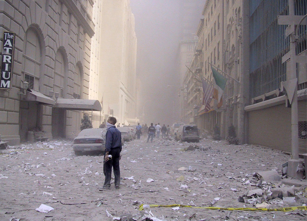 Улицы Манхэттена 11 сентября 2001 года, США, фото