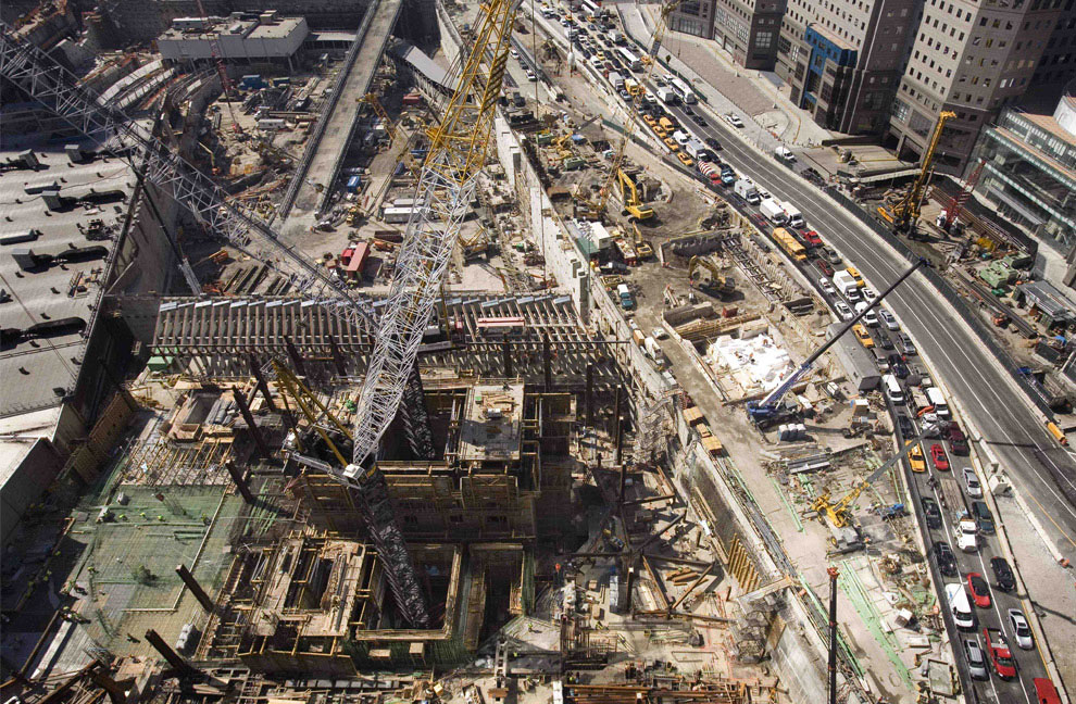 Строительство Башни Свободы, 11 сентября 2001 года, США, фото
