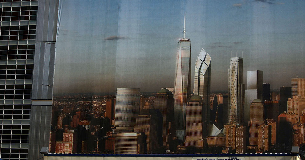 строительство в Манхэттене, 11 сентября 2001 года, США, фото